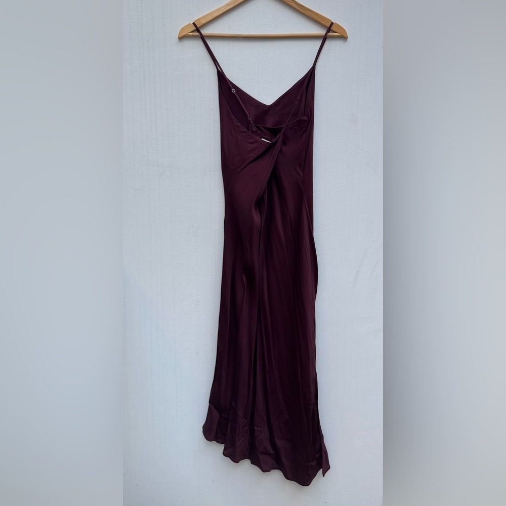 AG ADRIANO GOLDSCHMIED: Scarlett Slip Dress in Rich Carmine. Size L - Picture 6 of 12